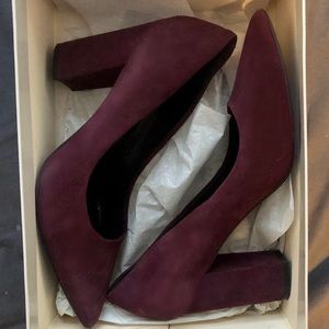 MARC FISHER Dark Red Suede heels US WOMENS SIZE 8